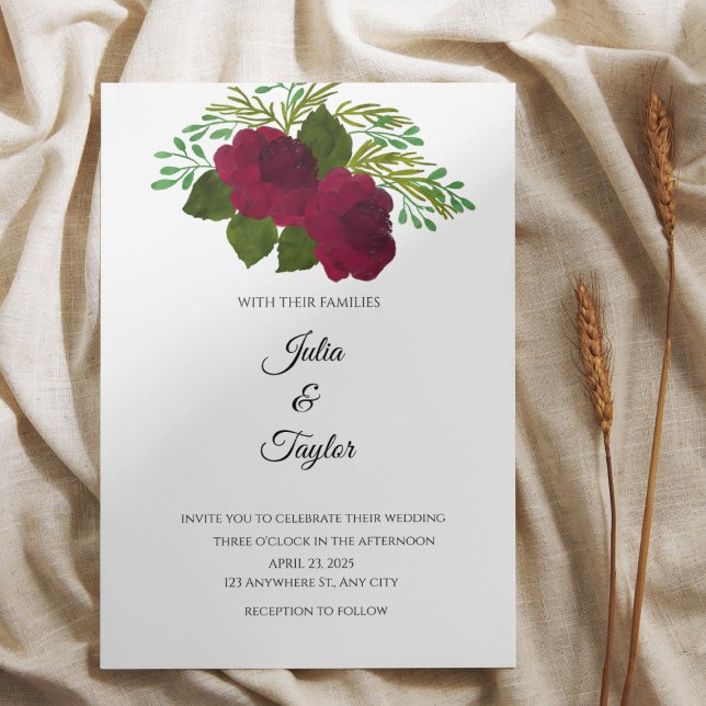 Red Rose Elegant Floral Invite (Creator Uploaded)