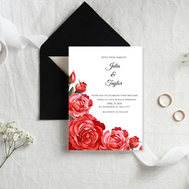 Red Rose Elegant Floral Invite (Creator Uploaded)