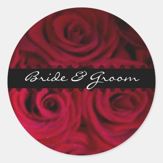 Red rose Envelope Stickers (Front)