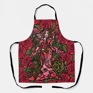 Red Rose Fairy Apron