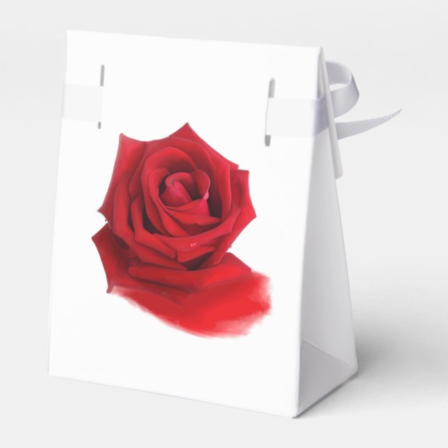Red Rose Favour Box (Back Side)