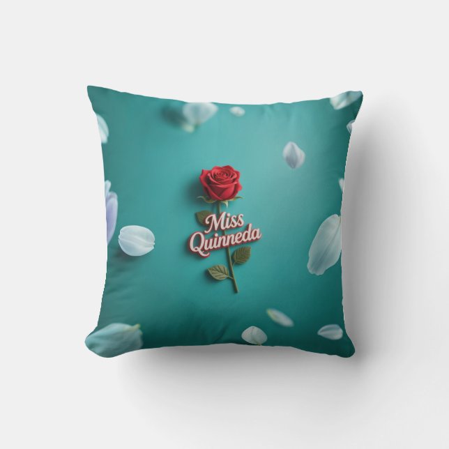 Red Rose Fleece Cushion (Front)