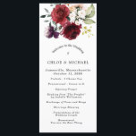 Red Rose Floral DIY Wedding Programme<br><div class="desc">Beautiful arrangement of burgundy red and blush pink roses decorate the top of this elegant wedding program. There is plenty of room for you to include the important moments of your own wedding ceremony and to honour your wedding participants. This wedding program is part of the Autumn Red collection which...</div>