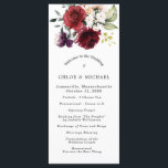Red Rose Floral DIY Wedding Programme<br><div class="desc">Beautiful arrangement of burgundy red and blush pink roses decorate the top of this elegant wedding program. There is plenty of room for you to include the important moments of your own wedding ceremony and to honour your wedding participants. This wedding program is part of the Autumn Red collection which...</div>