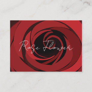 Red Rose Flower Business Card