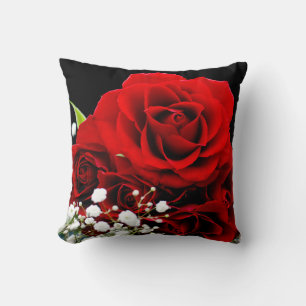 Red rose flower Cushion