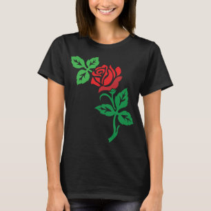 Red Rose Flower Design – Classic Floral Beauty T-Shirt