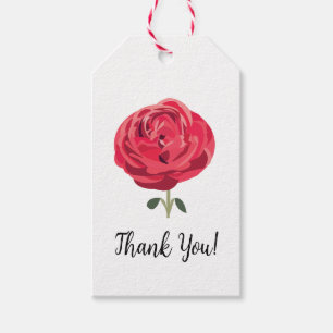 Red Rose Flower Floral Red Rose  Gift Tags
