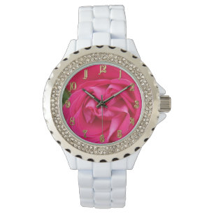 Red rose flower watch