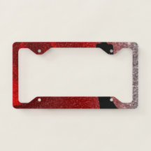 Red Rose Glitter & Female Silhouette