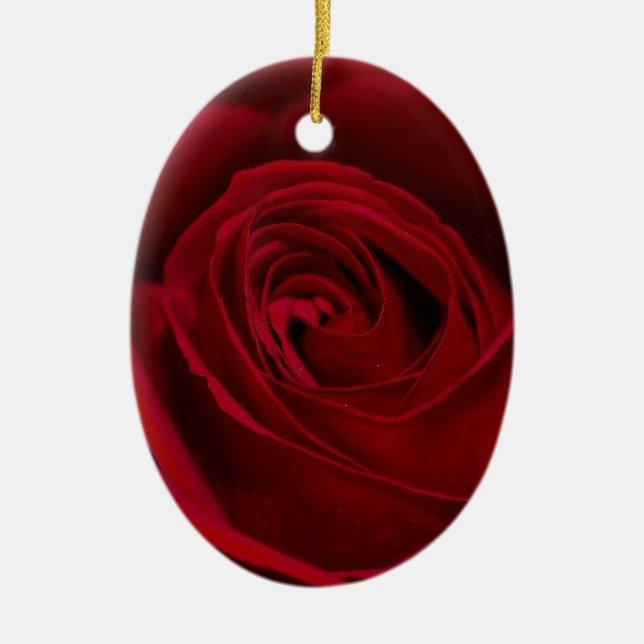 Red Rose Gorgeous Ceramic Tree Decoration (Front)
