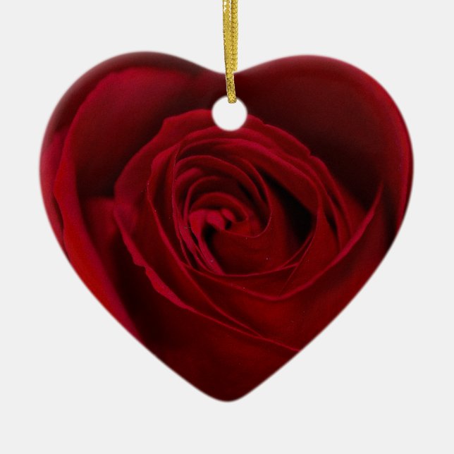 Red Rose Gorgeous Ceramic Tree Decoration (Front)