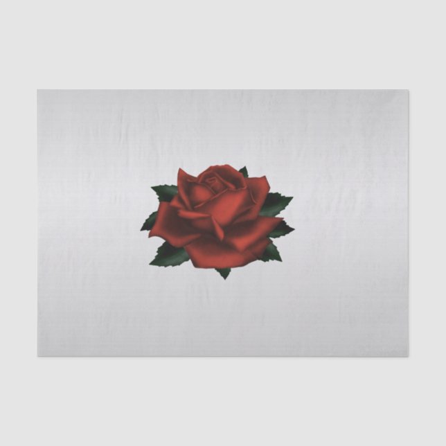 Red Rose Gothic Wedding Tissue Paper (Front)