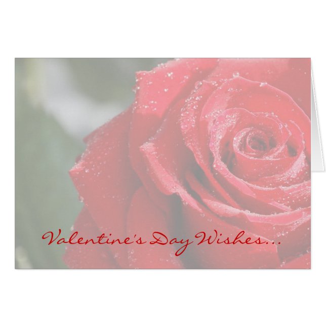 Red Rose Greeting Cards (Front Horizontal)