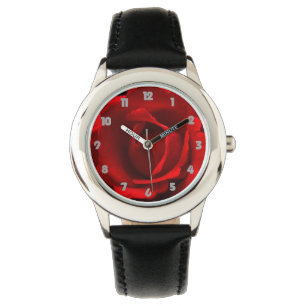 Red Rose Grey Fat Numbers wacnm Watch