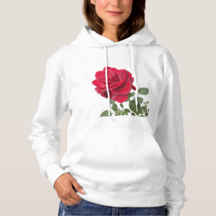 Red Rose - Hand painted Hoodie