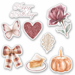 Red Rose Heart Butterfly Bow Pumpkin
