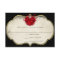 Red Rose Heart on Black Metallic RSVP