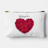 Red Rose Heart Romantic Floral Custom Text
