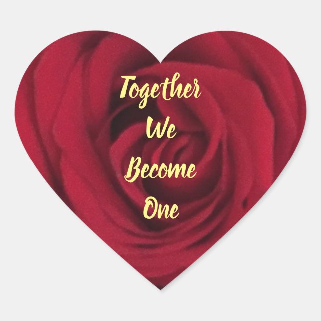 Red Rose Heart Sticker (Front)