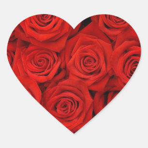 RED ROSE HEART STICKERS AND ENVELOPE SEALS