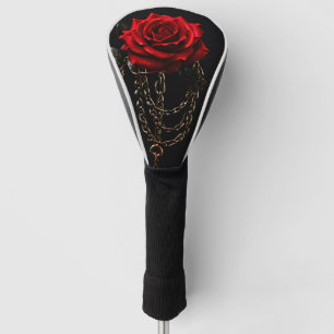 Red Rose in Chains Golf Head Cover