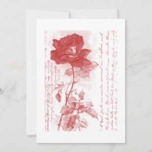 Red Rose Invitation