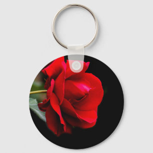 Red rose key ring