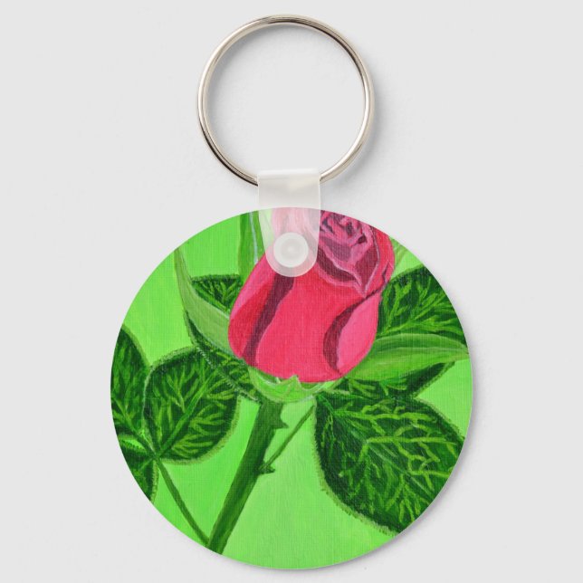 Red Rose Key Ring (Front)