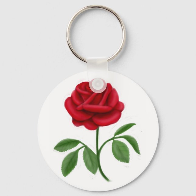 Red Rose Keychain (Front)