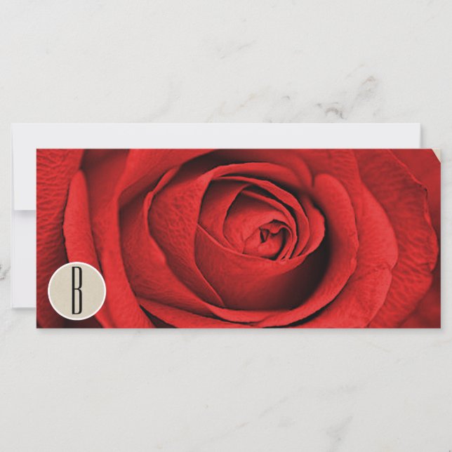 Red Rose Kraft Rustic Glam Modern Gift Certificate (Front)