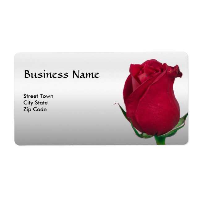 Red Rose Label Elegant Personal Business (Front)
