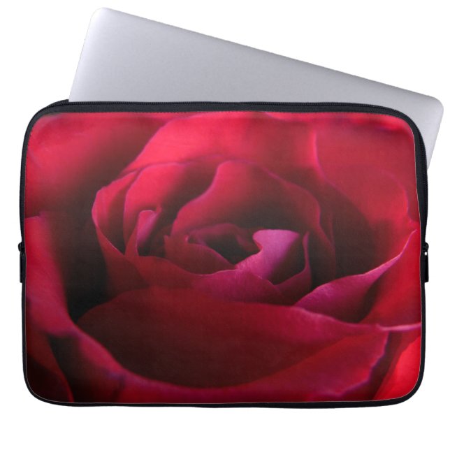 Red Rose Laptop Sleeve Romantic Rose Tablet Case (Front)