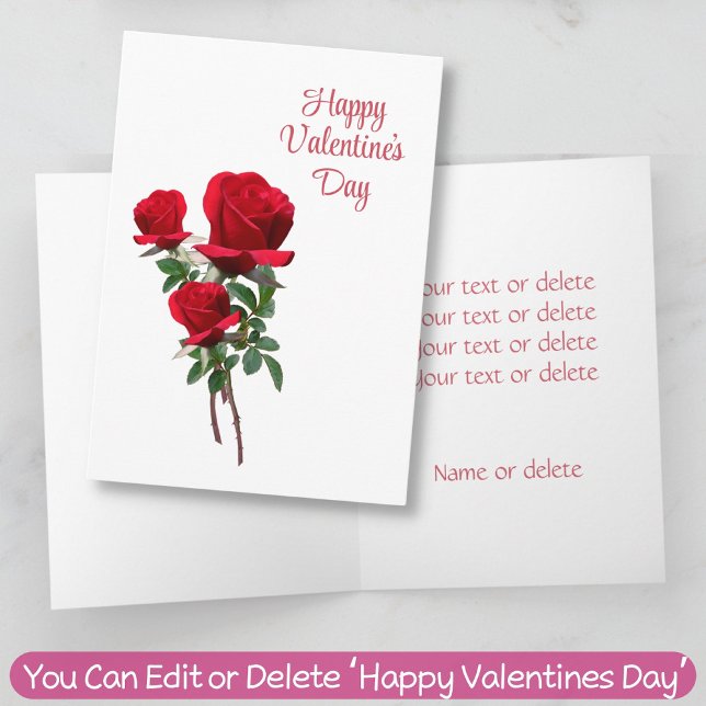Red Rose Love Anniversary Valentine's All Purpose Card (Creator Uploaded)