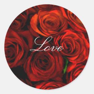 Red Rose Love Envelope Seal Stickers