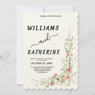 Red Rose Love Wedding Invitation