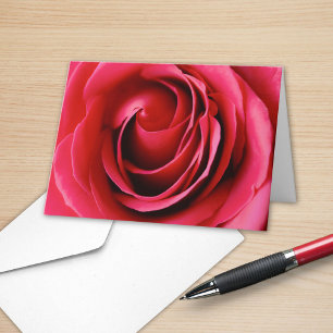 Red Rose Macro Note Card