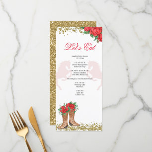 Red Rose Mexican Mis Quince Menu