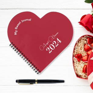 Red Rose, Minimalist Sweet Journal NoteBook