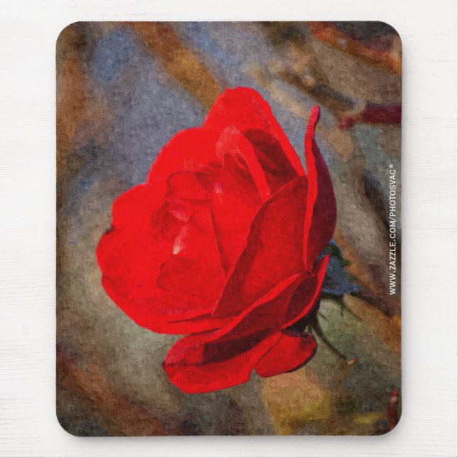 Red Rose Mouse Pad (Front)