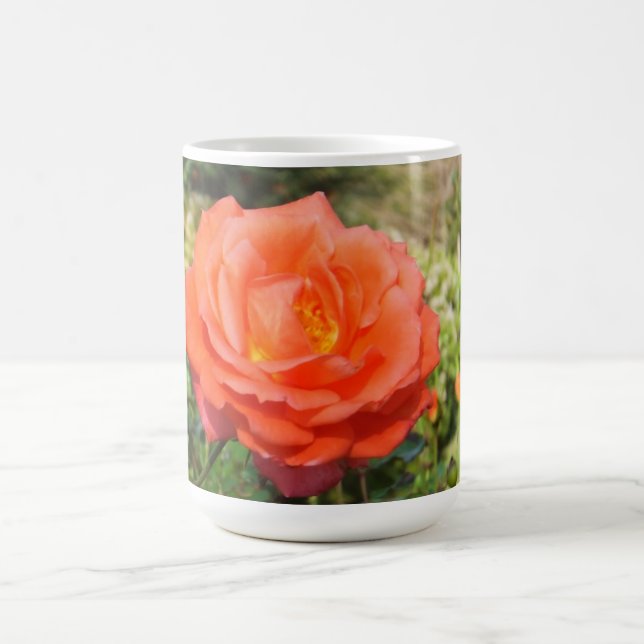 Red Rose mug - choose style & colour, customise (Center)