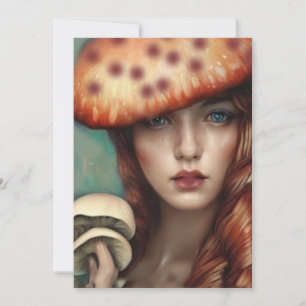 red rose mushroom lover artist designer invitation