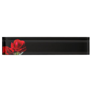 Red rose nameplate