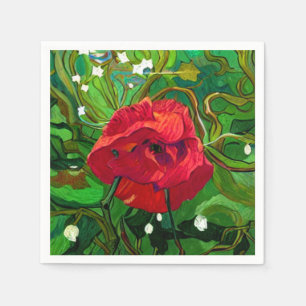 RED ROSE  NAPKIN