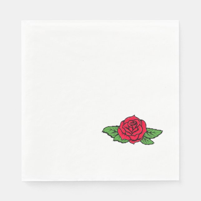 red rose napkin  (Front)
