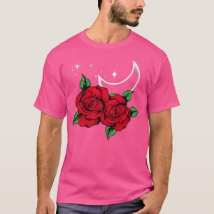 Red Rose Night SkyGardener Botanist Flowers Rose63 T-Shirt