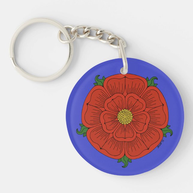 Red Rose of Lancaster Key Ring (Front)