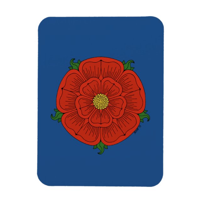Red Rose of Lancaster Magnet (Vertical)