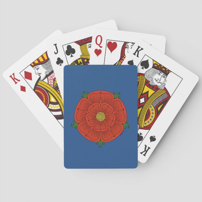 Red Rose of Lancaster Playing Cards (Back)