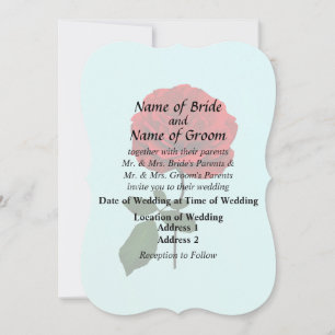 Red Rose of Summer Wedding Products Invitation